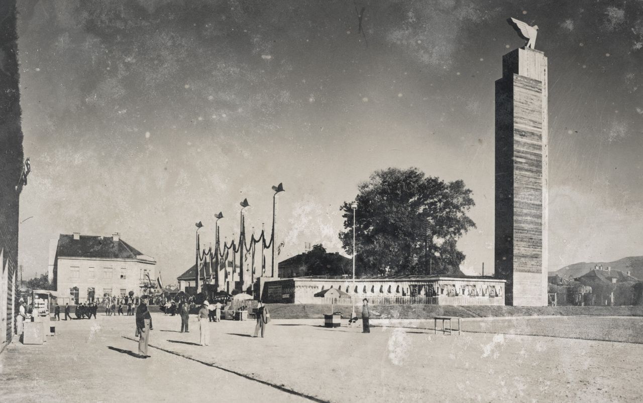 Sokolski stadion, desno Maksimirska cesta, Svetice, 1934. godine